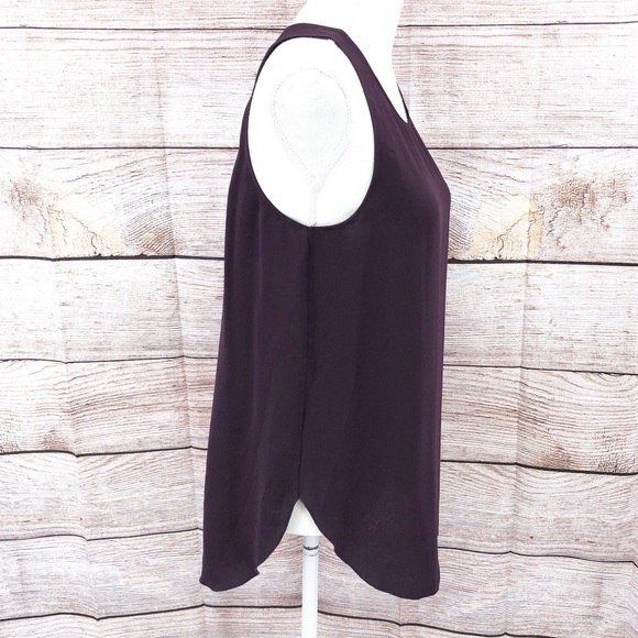 ARITZIA Wilfred Plum Sevres Sleeveless Blouse Zipper Back Drape Tank Top Size S - Picture 3 of 11